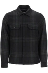 Woolrich Quilted Down Check Overshirt In Mixed Colours