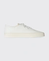 The Row Marie Leather Low-top Sneakers In Milk