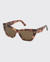 Tom Ford Women's Wyatt Cat Eye Sunglasses, 56mm In 55j Pink Havana