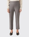 AGNONA WOOL ELASTICIZED CROPPED PANTS,PROD167060168