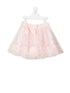 CHARABIA RIBBON TIE TULLE SKIRT,16257276