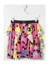 MSGM FLORAL-PRINT RUFFLED MINI SKIRT,16292637