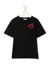 Dolce & Gabbana Embroidered Cotton T-shirt In 黑色