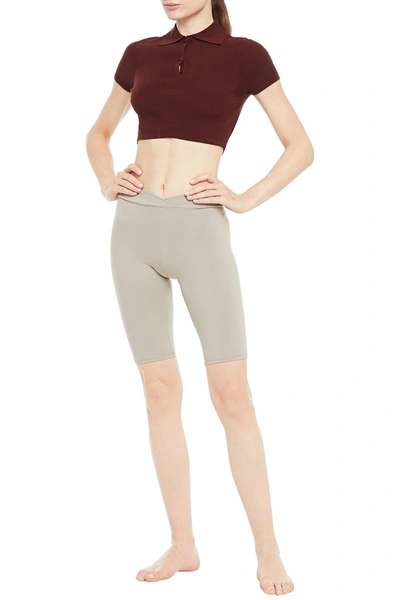 Live The Process V Stretch-supplex Shorts In Brown