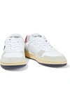 RE/DONE 80S BASKETBALL COLOR-BLOCK SUEDE AND LEATHER SNEAKERS,3074457345626855158