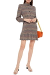 Sandro Sanel Crepe Ruffle Hem Mini Dress In White