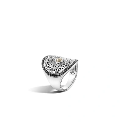 John Hardy Radial Pavé Saddle Ring In Pyrite