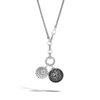 John Hardy Men's Sterling Silver Classic Chain Pyrite Accented Disc & Coin Amulet Transformable Pendant Necklac In Pyrite