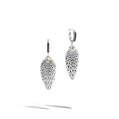 John Hardy Carved Chain Drop Earrings In Pyrite