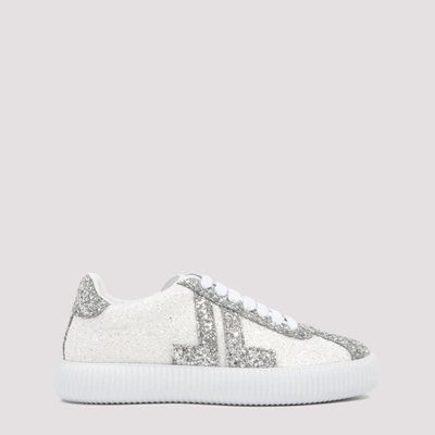 Lanvin Glittered Low-top Sneakers In White