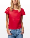 As By Df New Guard Recycled Leather Tee In Rosette