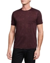 John Varvatos Burnout Pocket T-shirt In Purple