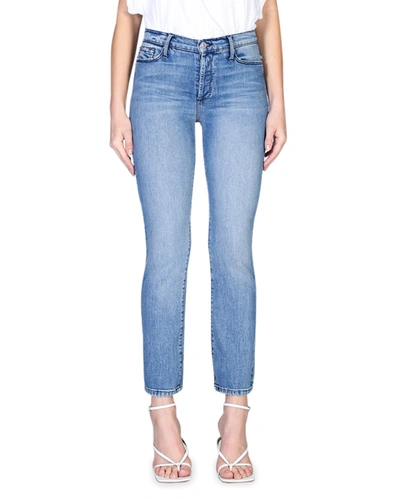 Black Orchid Joan High-waisted Straight-leg Distressed Crop Jeans In Peace Out