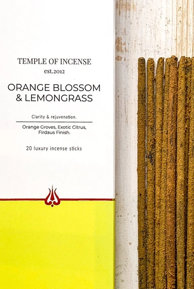 Temple Of Incense Orange Blossom & Lemongrass Incense Sticks