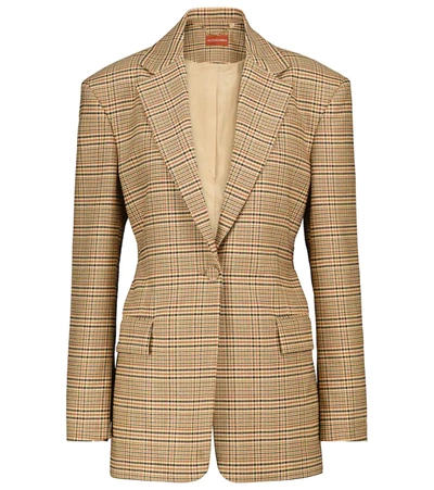 Altuzarra Macguffin Single-breasted Check Wool-blend Jacket In Burnt Umber Plaid