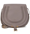 Chloé Marcie Medium Leather Crossbody Bag In Grey
