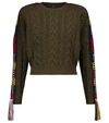ETRO CABLE-KNIT CROPPED jumper,P00604629