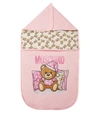 MOSCHINO BABY PRINTED STRETCH-COTTON BUNTING BAG,P00591029