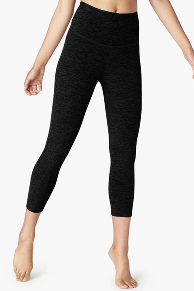 Beyond Yoga Spacedye Walk And Talk High Waisted Capri Legging In Black