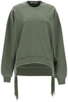 Ambush Oversized Sweatshirt With Multi Drawstring In Green