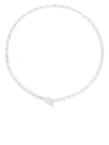 COURBET 18KT RECYCLED WHITE GOLD CELESTE LABORATORY-GROWN DIAMOND CLASP CHAIN NECKLACE