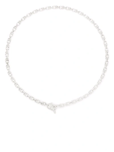 Courbet 18kt Recycled White Gold Celeste Laboratory-grown Diamond Clasp Chain Necklace In 银色