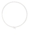 COURBET 18KT RECYCLED WHITE GOLD CELESTE LABORATORY-GROWN DIAMOND CLASP CHAIN NECKLACE