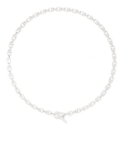 Courbet 18kt Recycled White Gold Celeste Laboratory-grown Diamond Clasp Chain Necklace In 银色