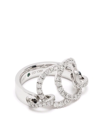 Courbet 18kt Recycled White Gold Celeste Pavé Laboratory-grown Diamond Set Ring In 银色