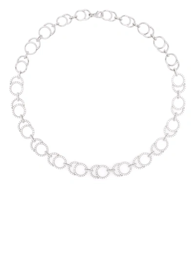 Courbet 18kt Recycled White Gold Celeste Pavé Laboratory-grown Diamond Necklace In 银色