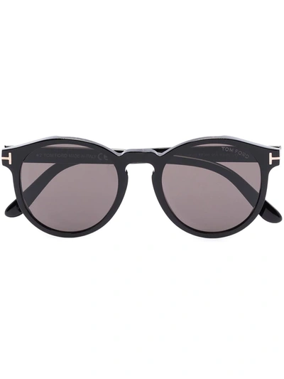 Tom Ford Round Frame Sunglasses In 黑色