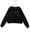 Dsquared2 Teen Icon-print Cotton Sweatshirt In 黑色