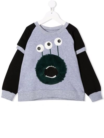 Wauw Capow By Bangbang Kids' Milo Stretch-cotton Sweatshirt In 灰色
