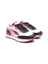 Puma Teen Panelled Low-top Sneakers In 粉色