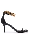 Stella Mccartney Falabella High Sandals In 黑色