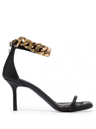 Stella Mccartney Black Falabella Heeled Sandals