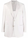 Brioni Classic Fitted Blazer In 白色