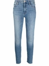 MOTHER CROPPED SKINNY-CUT JEANS