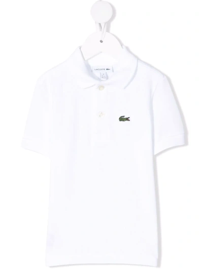 Lacoste Babies' Short-sleeve Polo Shirt In 白色