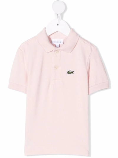 Lacoste Babies' Short-sleeve Polo Shirt In 粉色