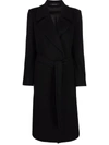 TAGLIATORE MOLLY DOUBLE-BREASTED BELTED COAT