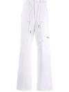 Nike X Off-white White Logo Bootcut Trousers In Neutrals