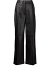 LOULOU STUDIO FLARED LEATHER TROUSERS