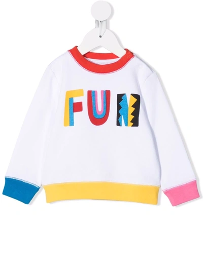 Stella Mccartney Babies' Fun Slogan-print Sweatshirt In White