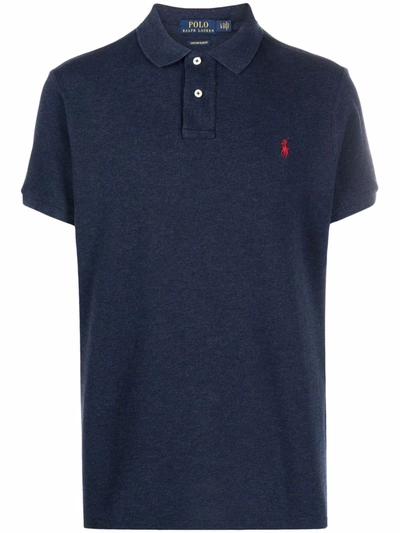 Polo Ralph Lauren Embroidered Pony Short-sleeve Polo Shirt In Blue