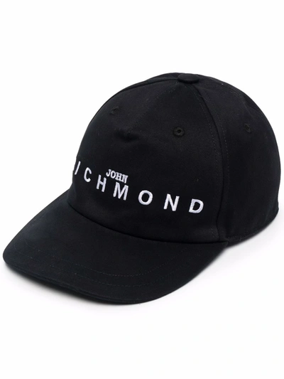 John Richmond Embroidered-logo Cap In Schwarz