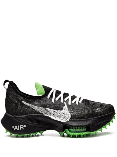 Nike Air Zoom Tempo Next% "scream Green" Sneakers In Black/white-scream Green