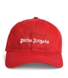 PALM ANGELS COTTON LOGO BASEBALL CAP,17178584