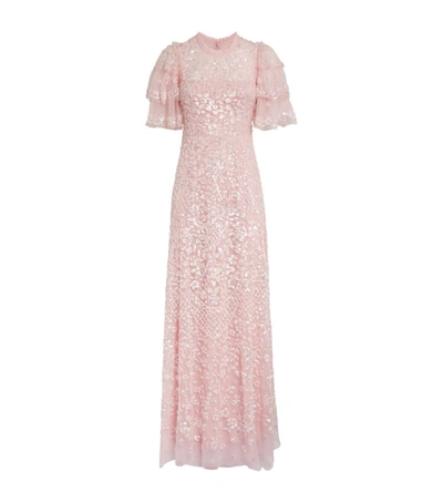 Needle & Thread Sequin-embellished Seren Gown In Pink