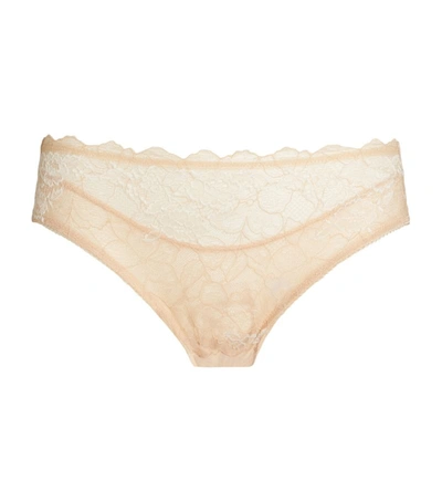 Wacoal Lace Perfection Mid-rise Briefs In Nude